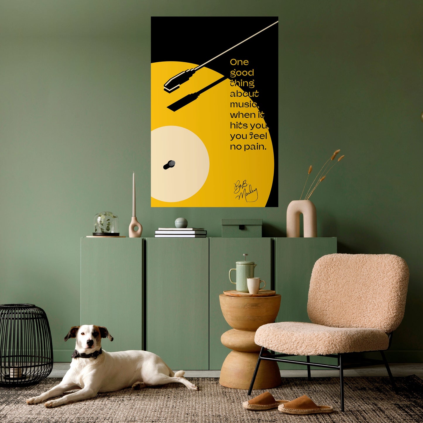 MUSICA - NO PAIN Poster verticale staccabile e attaccabile