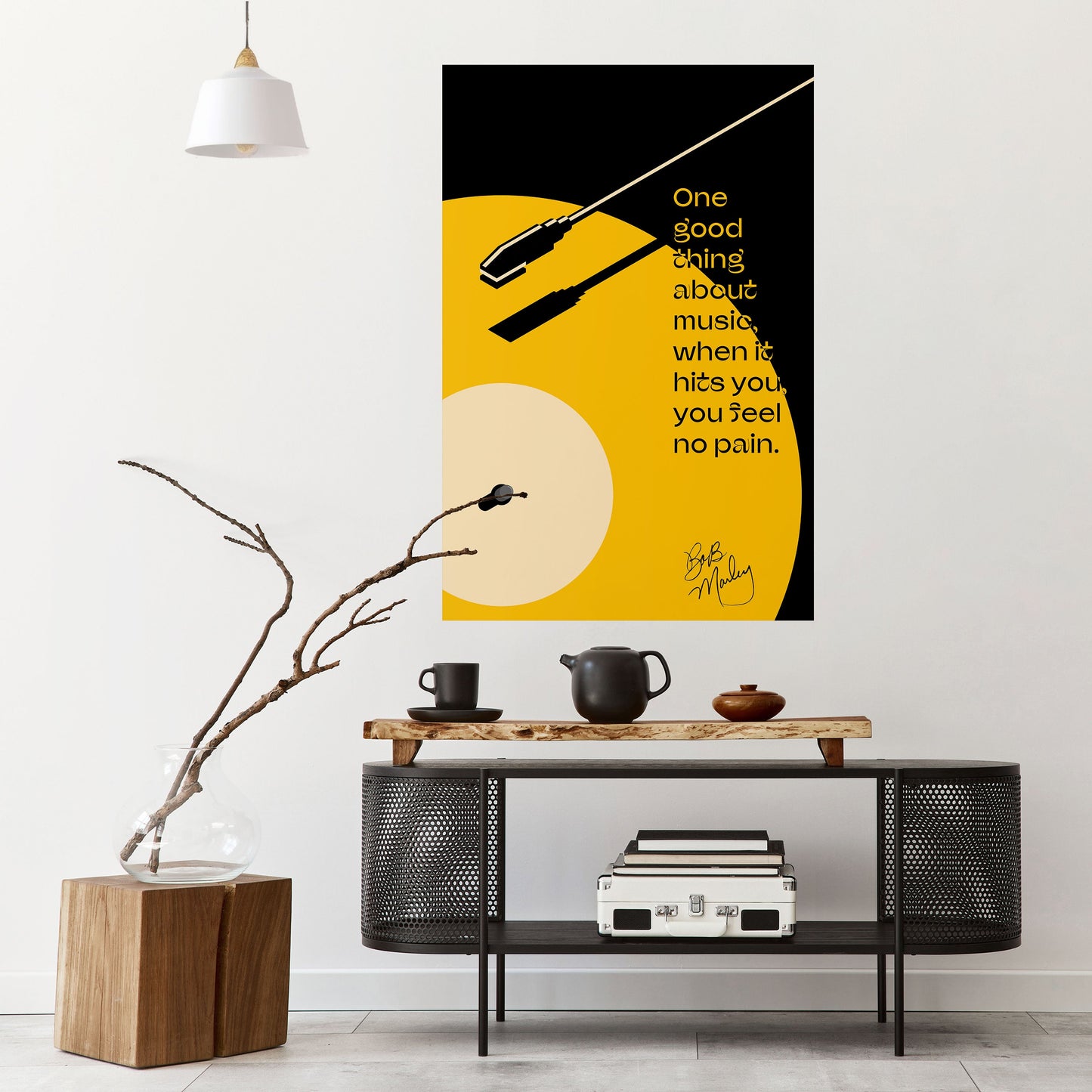 MUSICA - NO PAIN Poster verticale staccabile e attaccabile