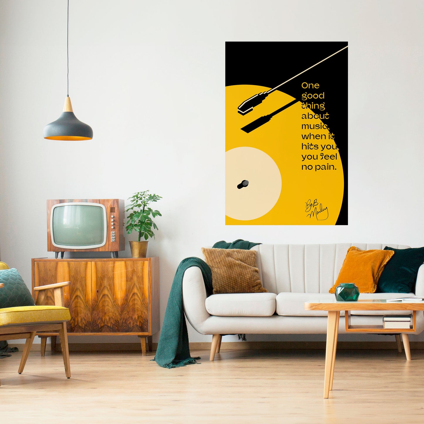 MUSICA - NO PAIN Poster verticale staccabile e attaccabile