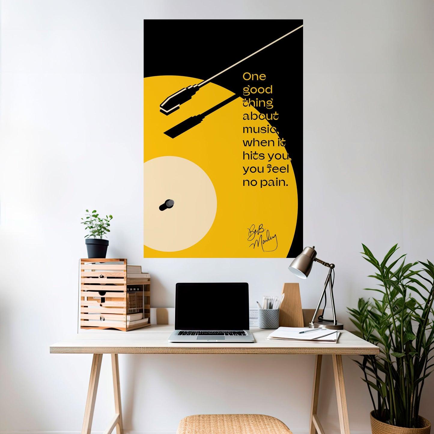 MUSICA - NO PAIN Poster verticale staccabile e attaccabile