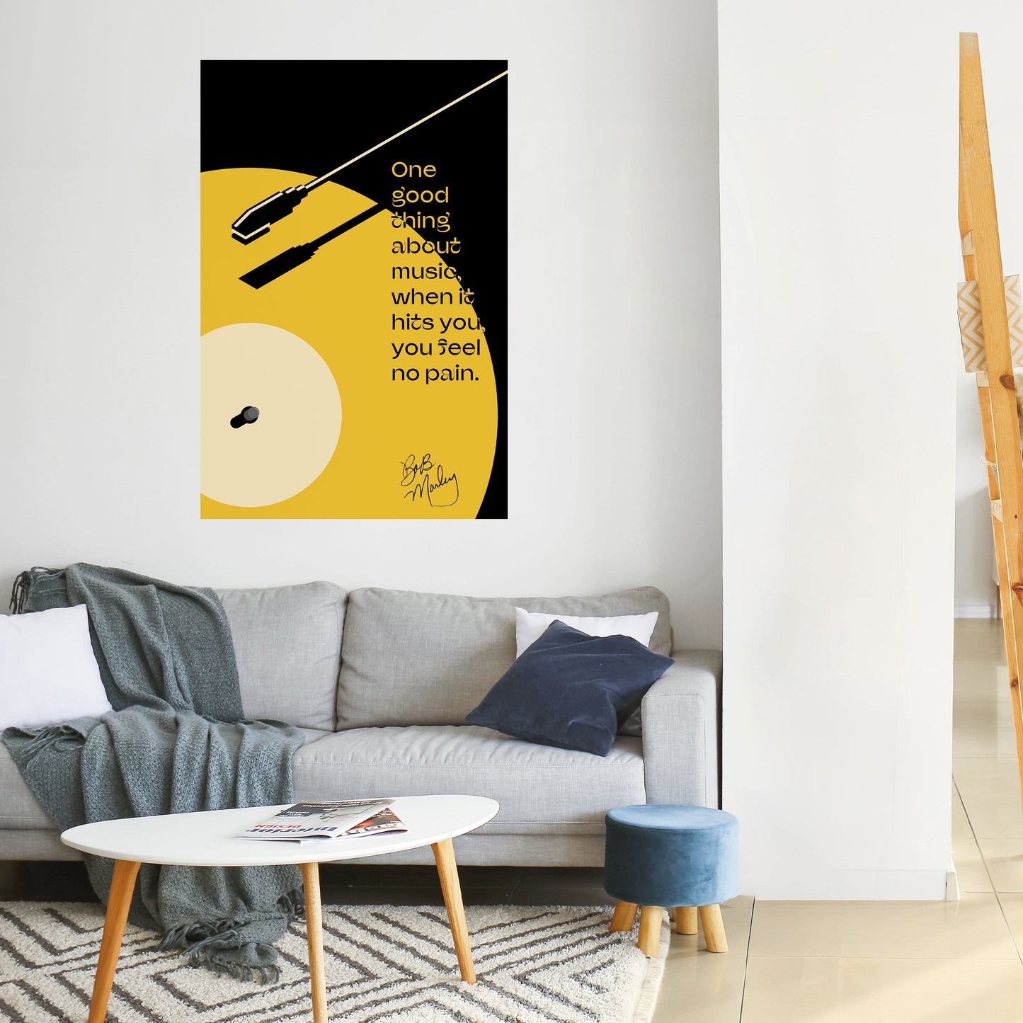 MUSICA - NO PAIN Poster verticale staccabile e attaccabile