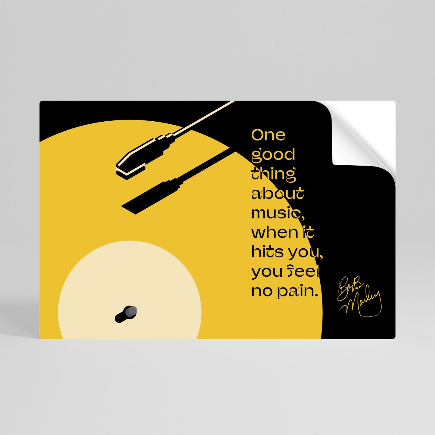 MUSICA - NO PAIN Poster orizzontale staccabile e attaccabile