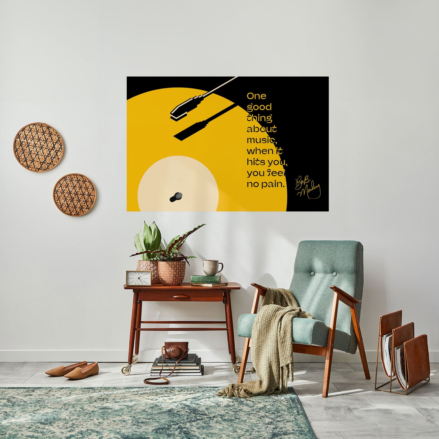 MUSICA - NO PAIN Poster orizzontale staccabile e attaccabile