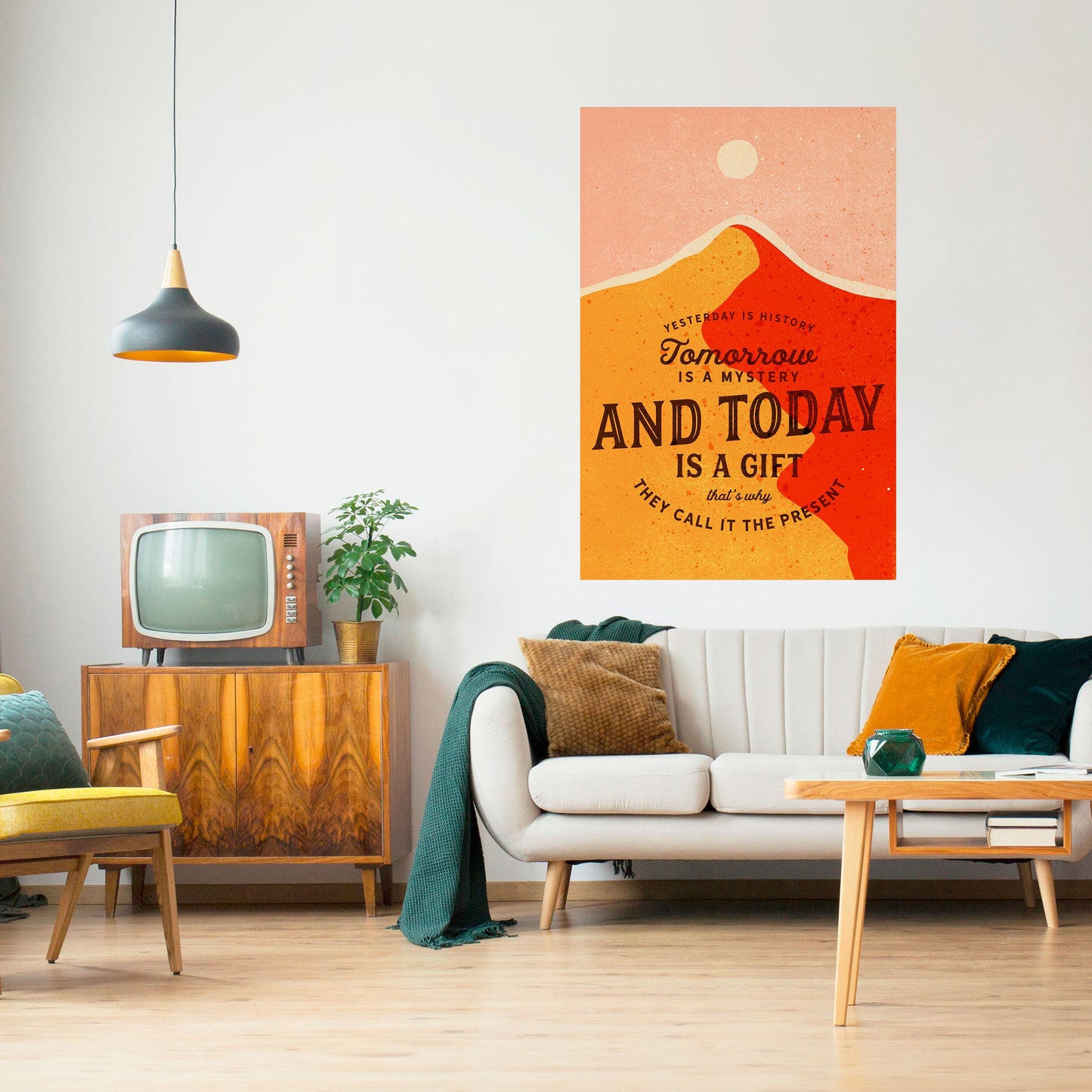 OGGI È UN REGALO Poster verticale staccabile e attaccabile