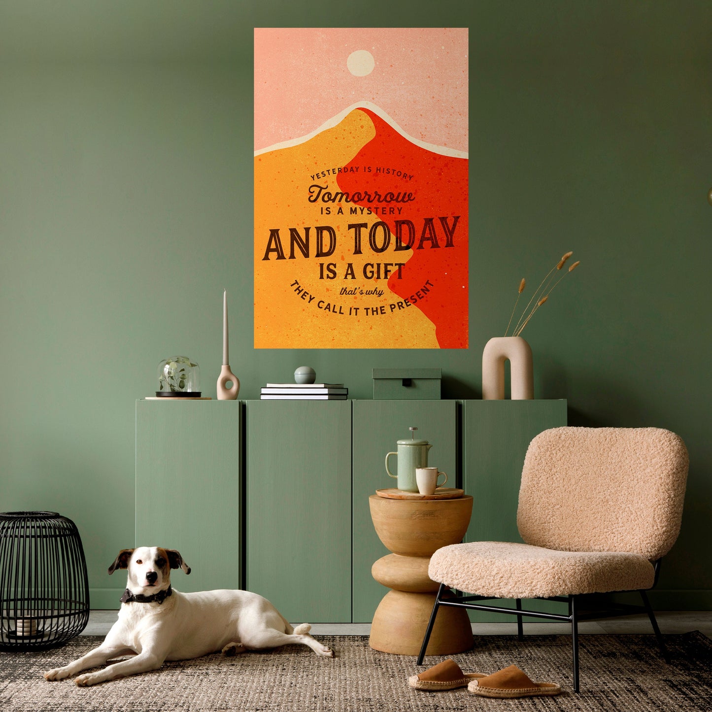 OGGI È UN REGALO Poster verticale staccabile e attaccabile