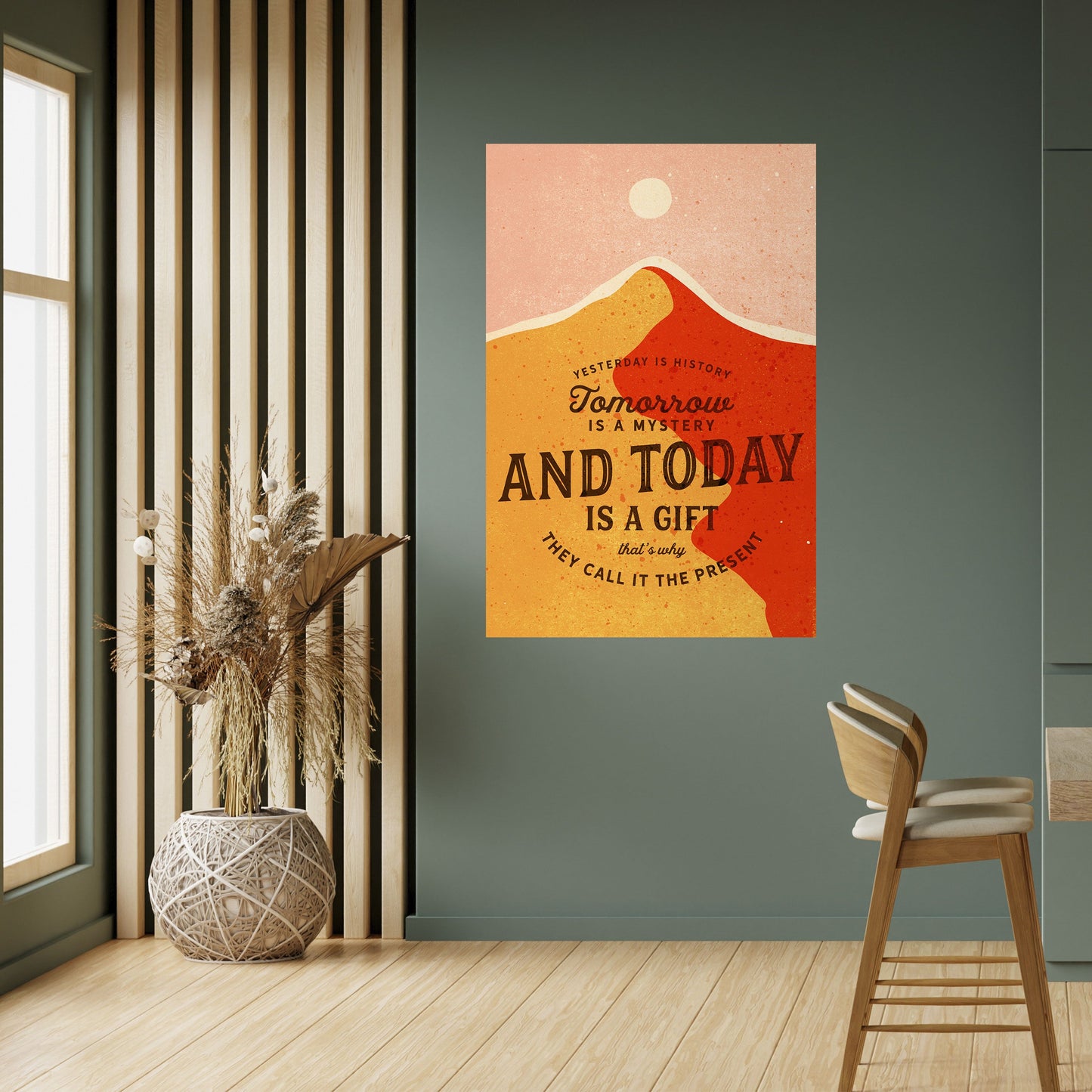 OGGI È UN REGALO Poster verticale staccabile e attaccabile