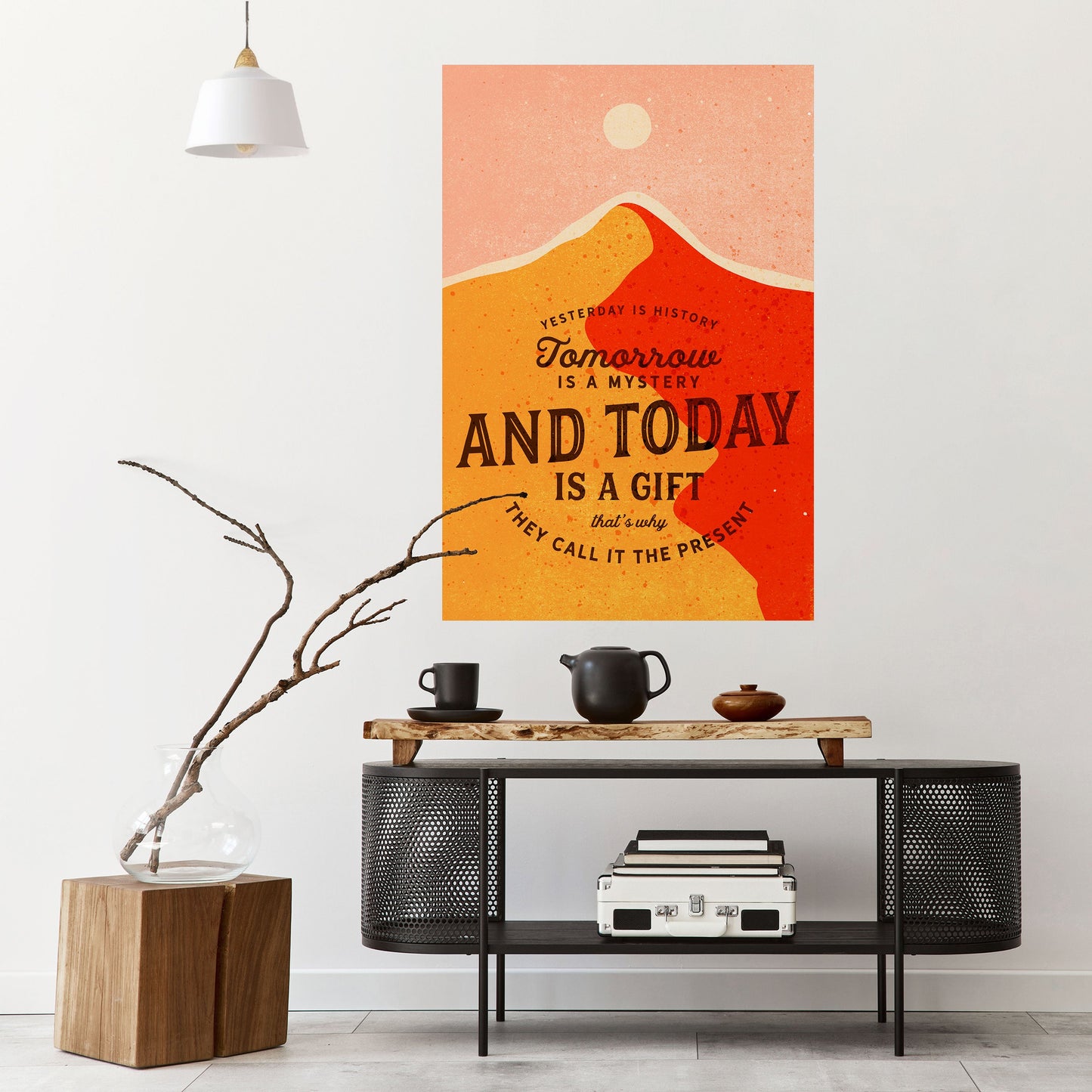 OGGI È UN REGALO Poster verticale staccabile e attaccabile