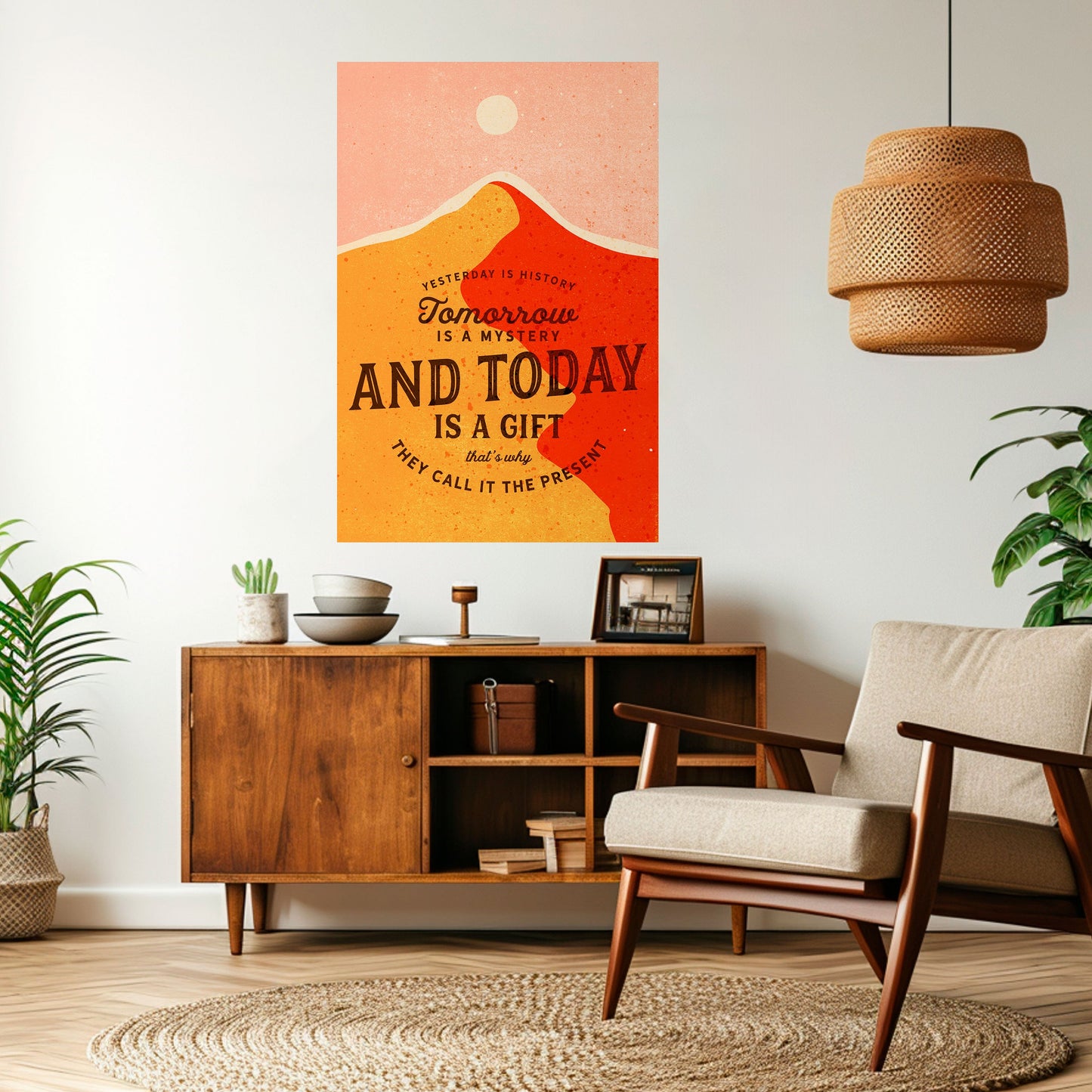 OGGI È UN REGALO Poster verticale staccabile e attaccabile