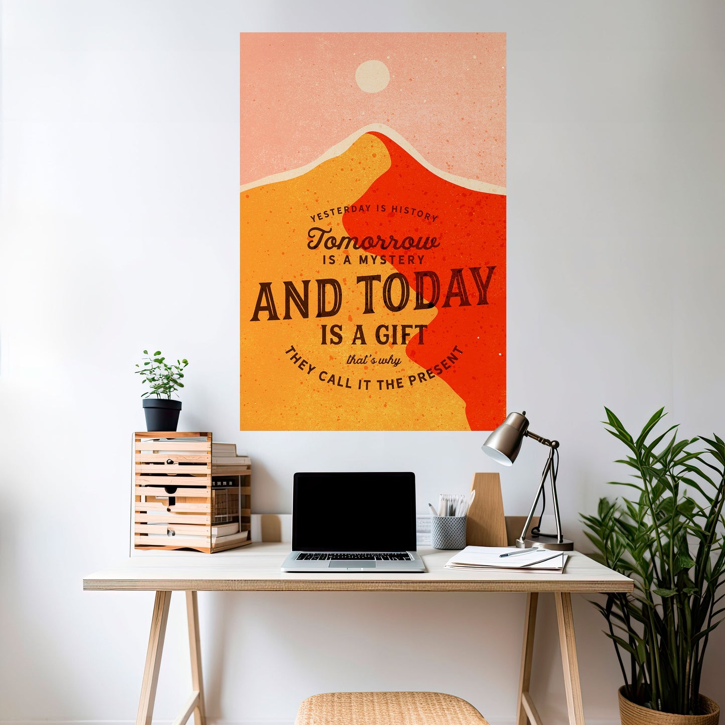 OGGI È UN REGALO Poster verticale staccabile e attaccabile
