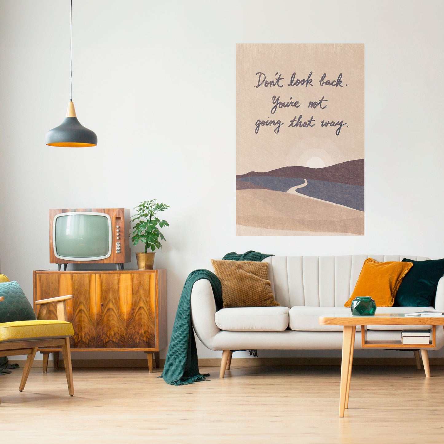 NON GUARDARTI INDIETRO Poster verticale staccabile e attaccabile