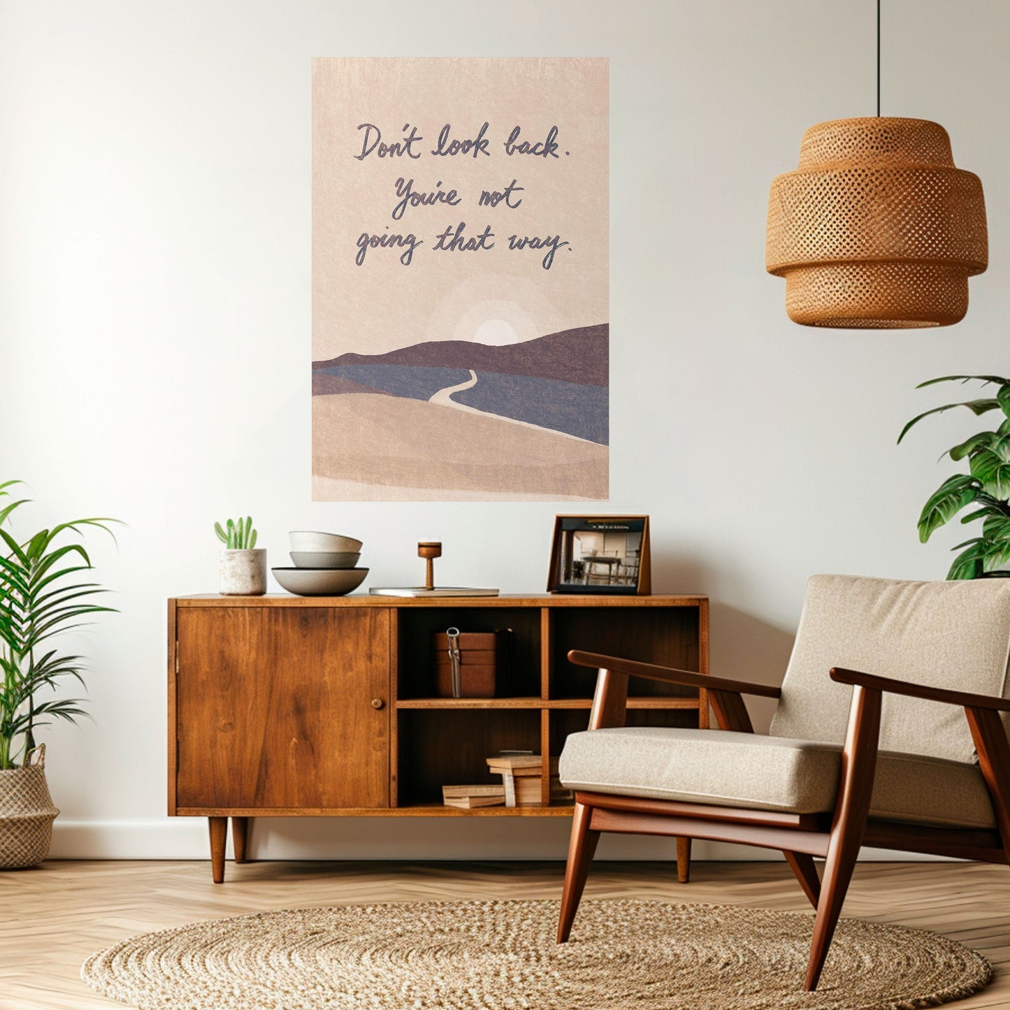 NON GUARDARTI INDIETRO Poster verticale staccabile e attaccabile