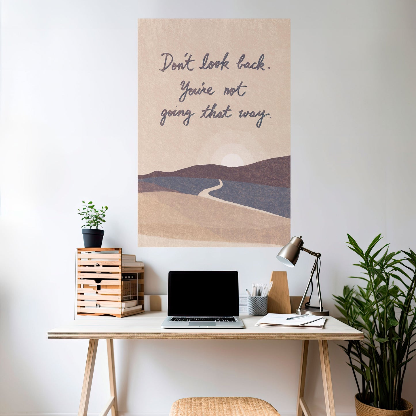 NON GUARDARTI INDIETRO Poster verticale staccabile e attaccabile