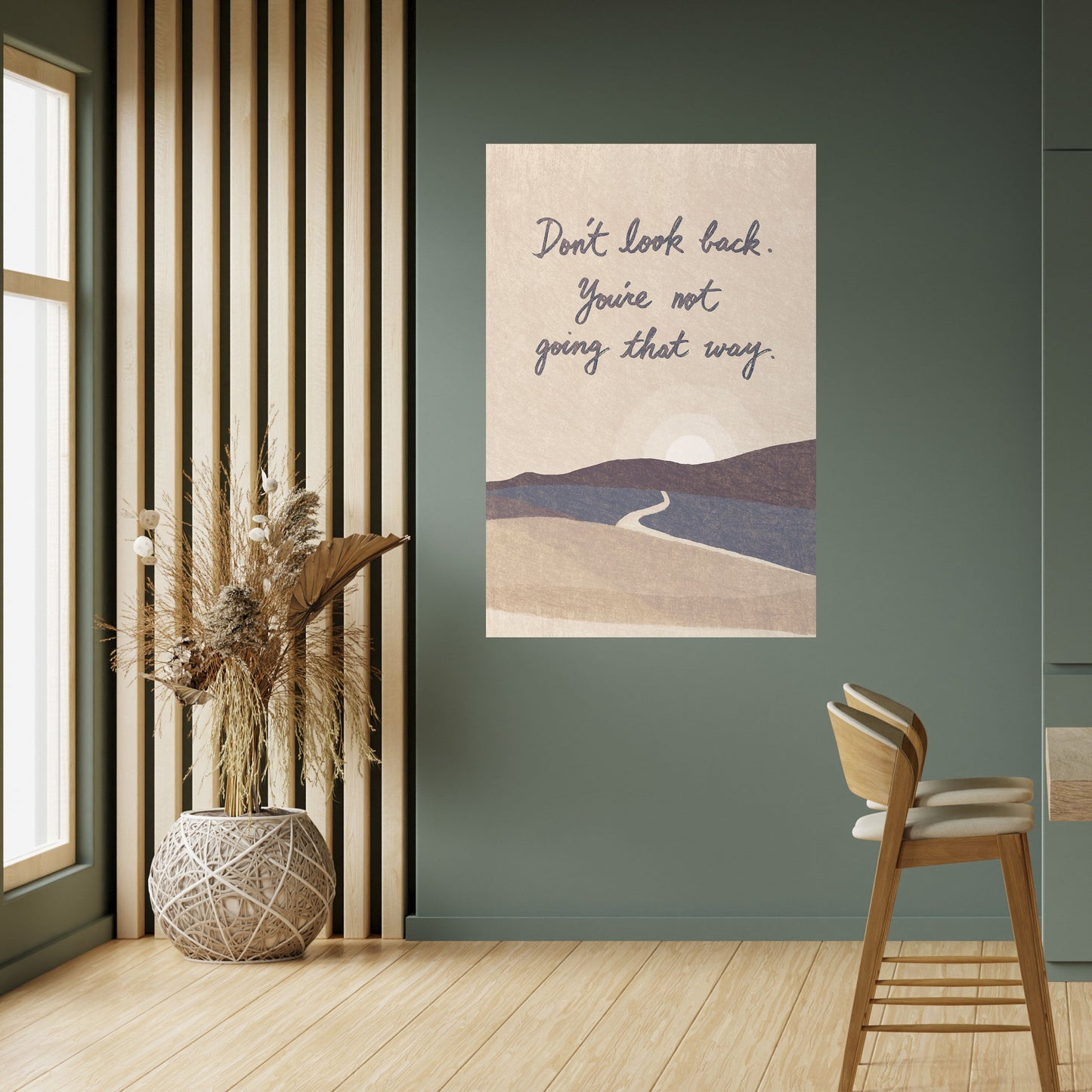 NON GUARDARTI INDIETRO Poster verticale staccabile e attaccabile