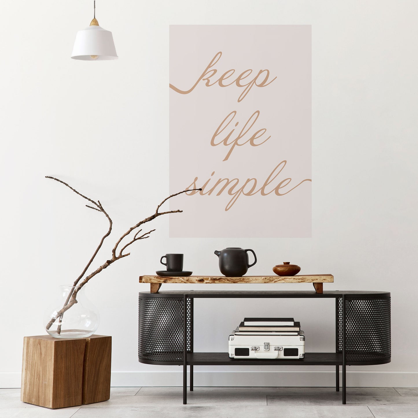 MANTRA MINIMALISTA Poster verticale staccabile e attaccabile