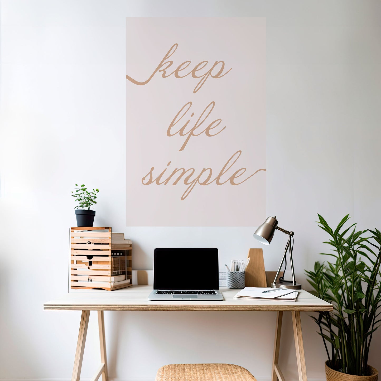 MANTRA MINIMALISTA Poster verticale staccabile e attaccabile