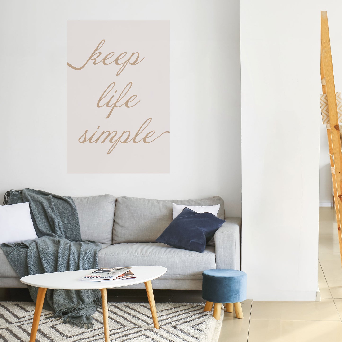 MANTRA MINIMALISTA Poster verticale staccabile e attaccabile