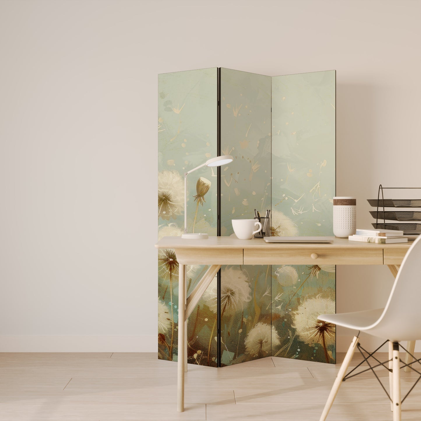 DREAMY MEADOW - Divisorio decorativo per ambienti a 3 pannelli
