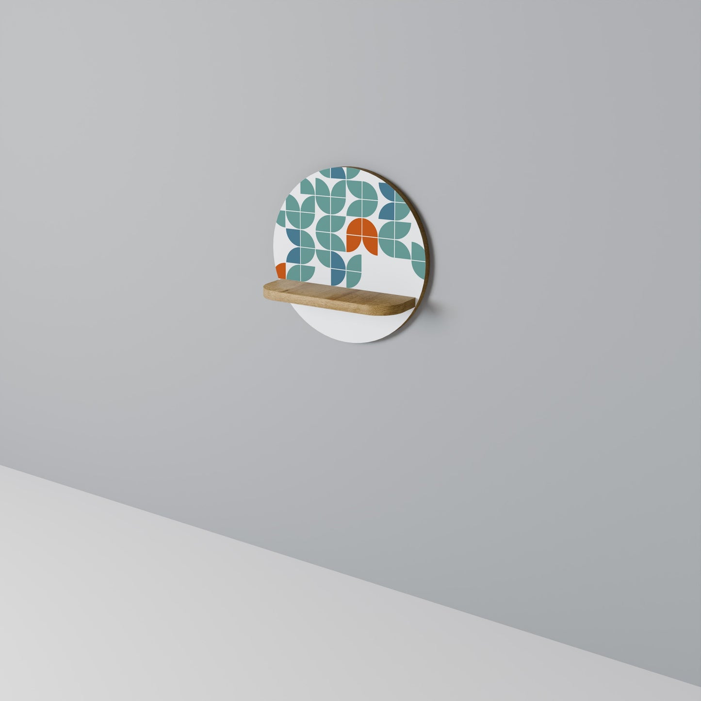 BE THE CHANGE Mensola rotonda per arte in effetto rovere