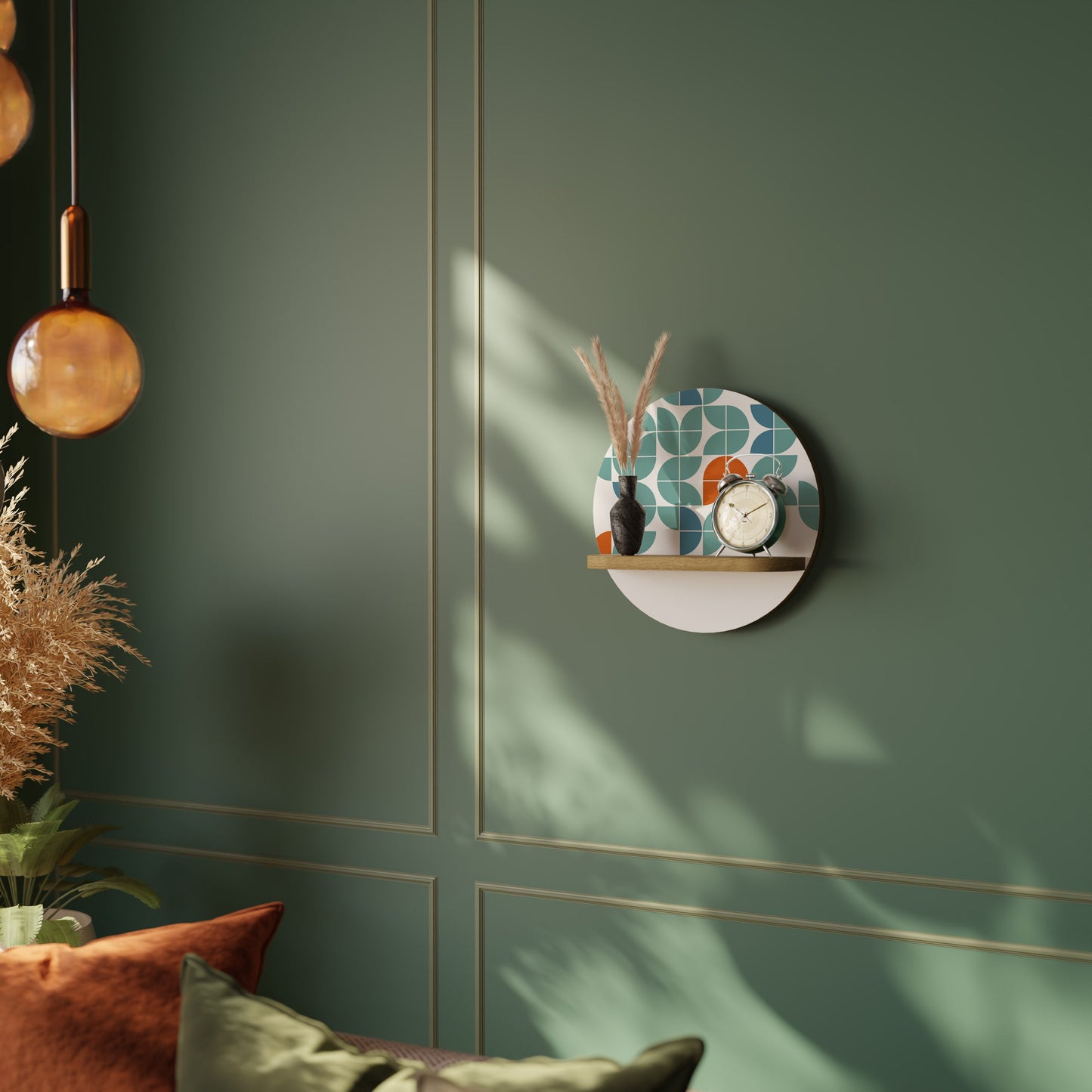 BE THE CHANGE Mensola rotonda per arte in effetto rovere
