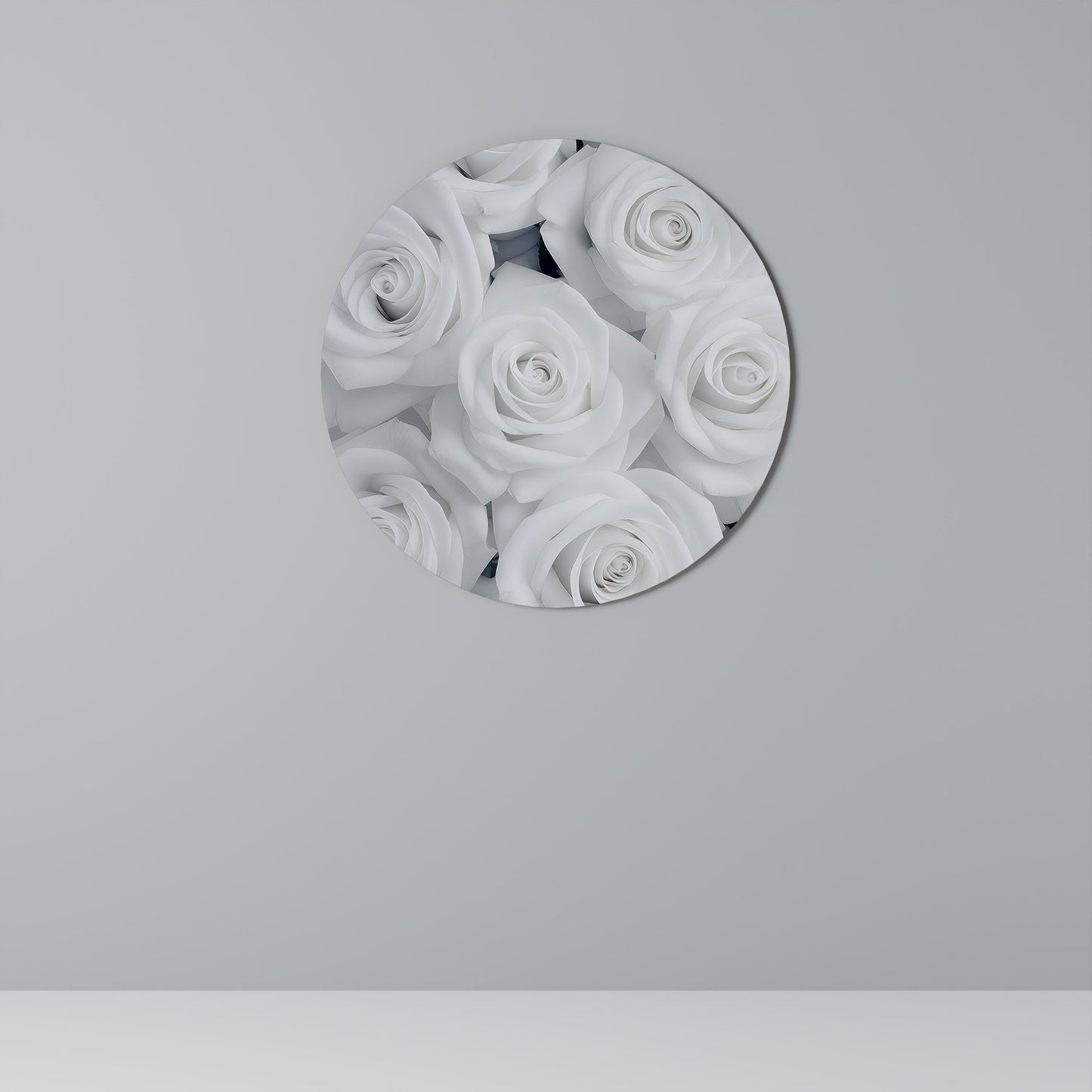 ELEGANZA IN BIANCO Arte murale rotonda