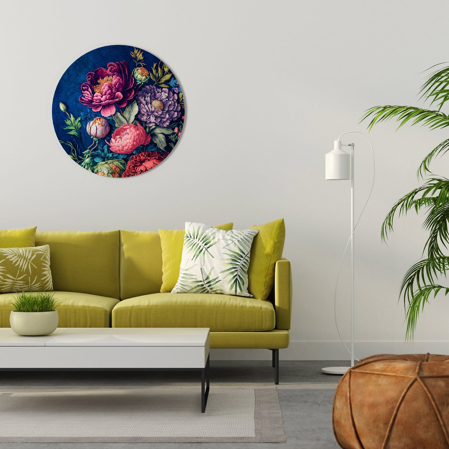 ELEGANZA IN FIORE - Decorazione murale rotonda