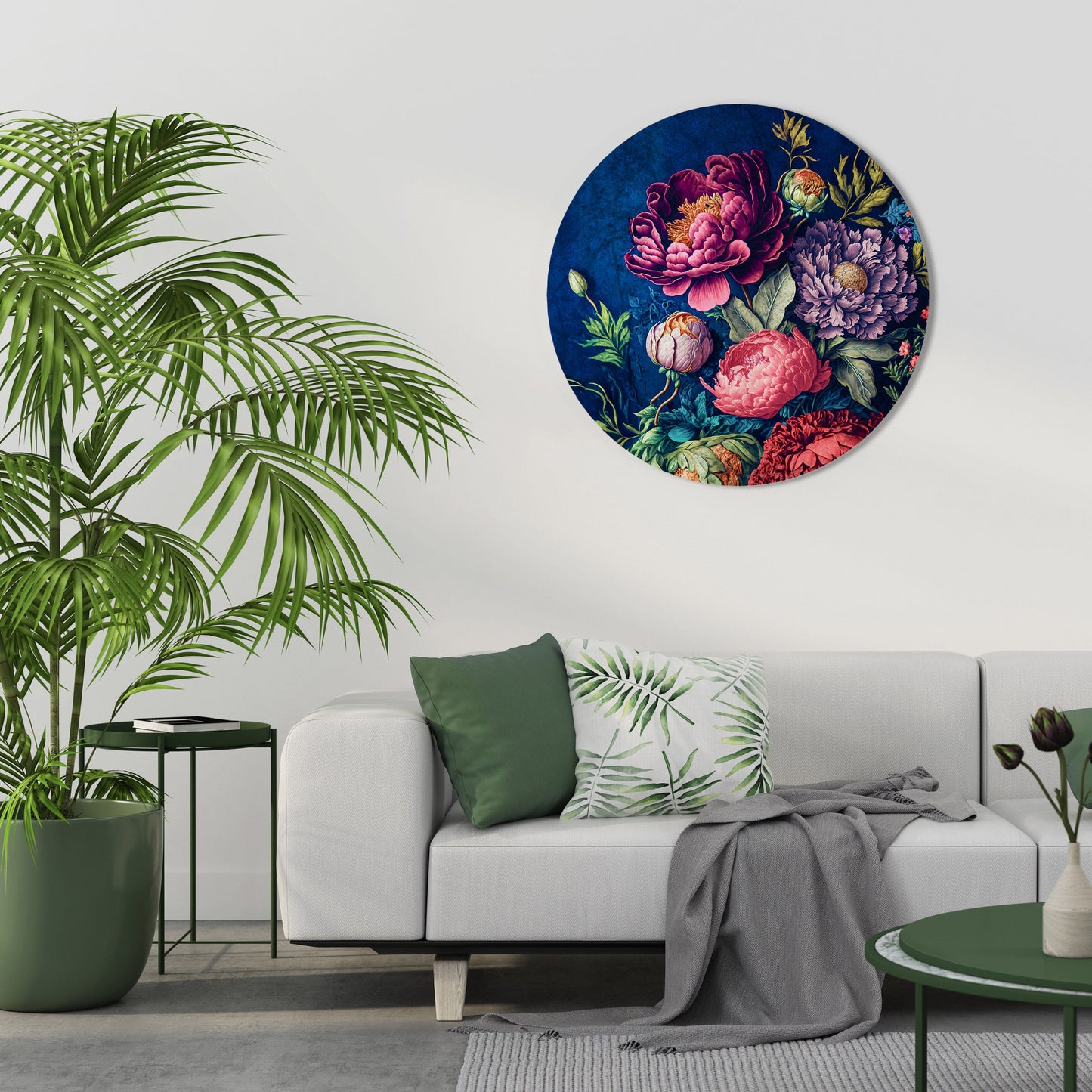 ELEGANZA IN FIORE - Decorazione murale rotonda