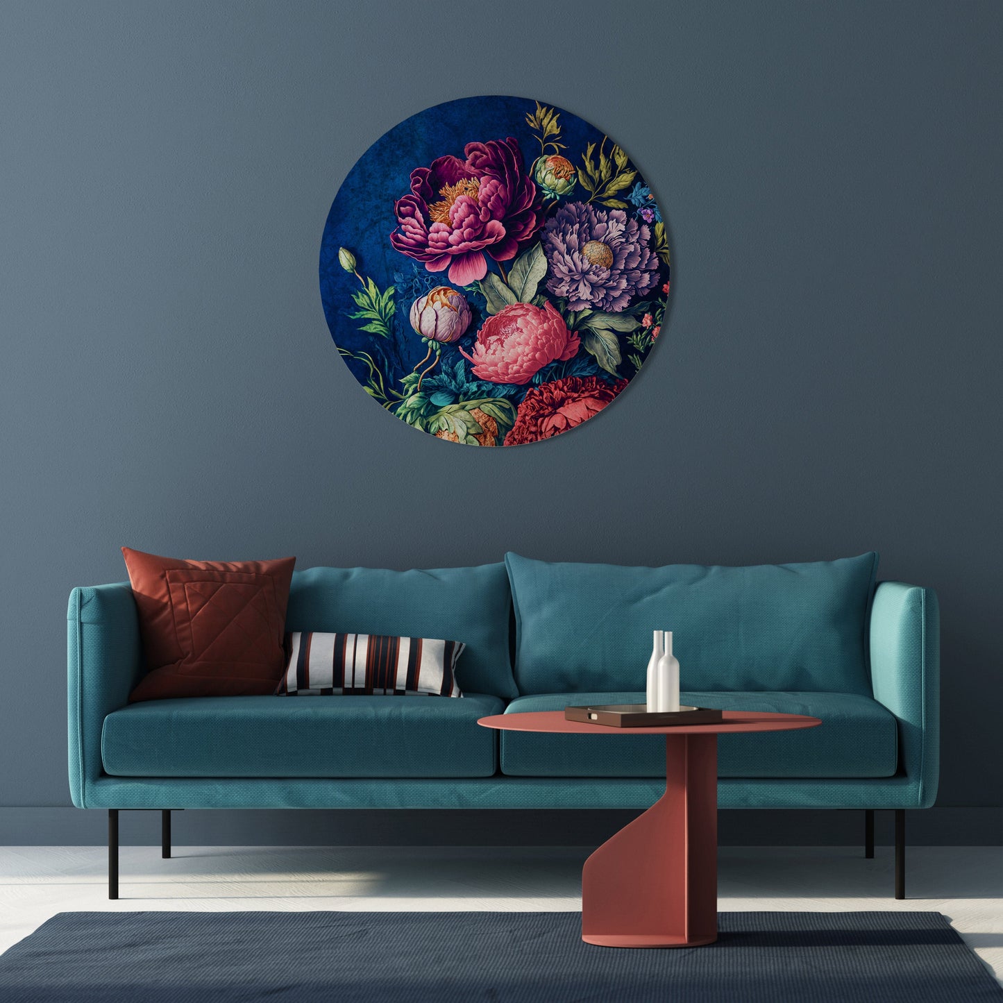ELEGANZA IN FIORE - Decorazione murale rotonda