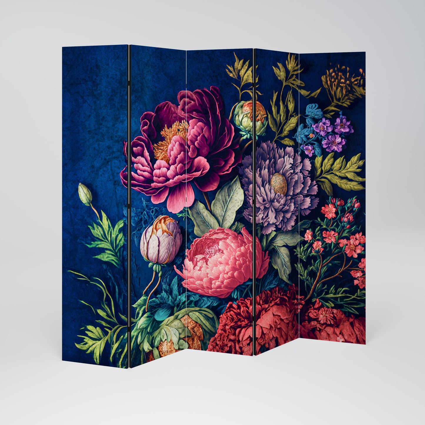 BLOOMING ELEGANCE Divisorio decorativo per ambienti a 5 pannelli