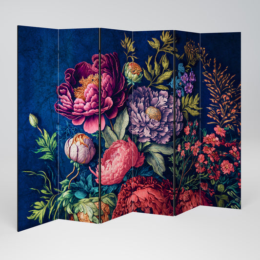 BLOOMING ELEGANCE Decorative 6-Panel Room Divider