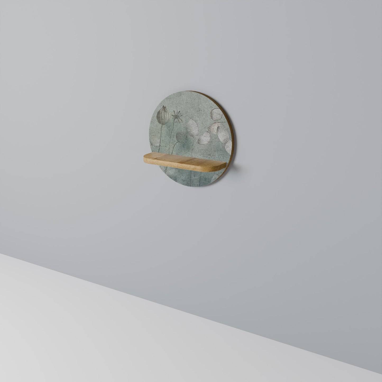 Mensola rotonda NIGHT LADY effetto rovere