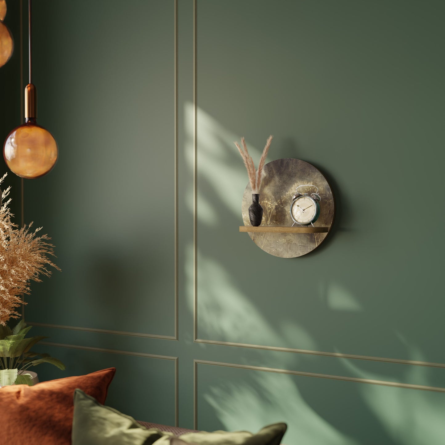 Mensola rotonda GENTLE POWER in effetto rovere