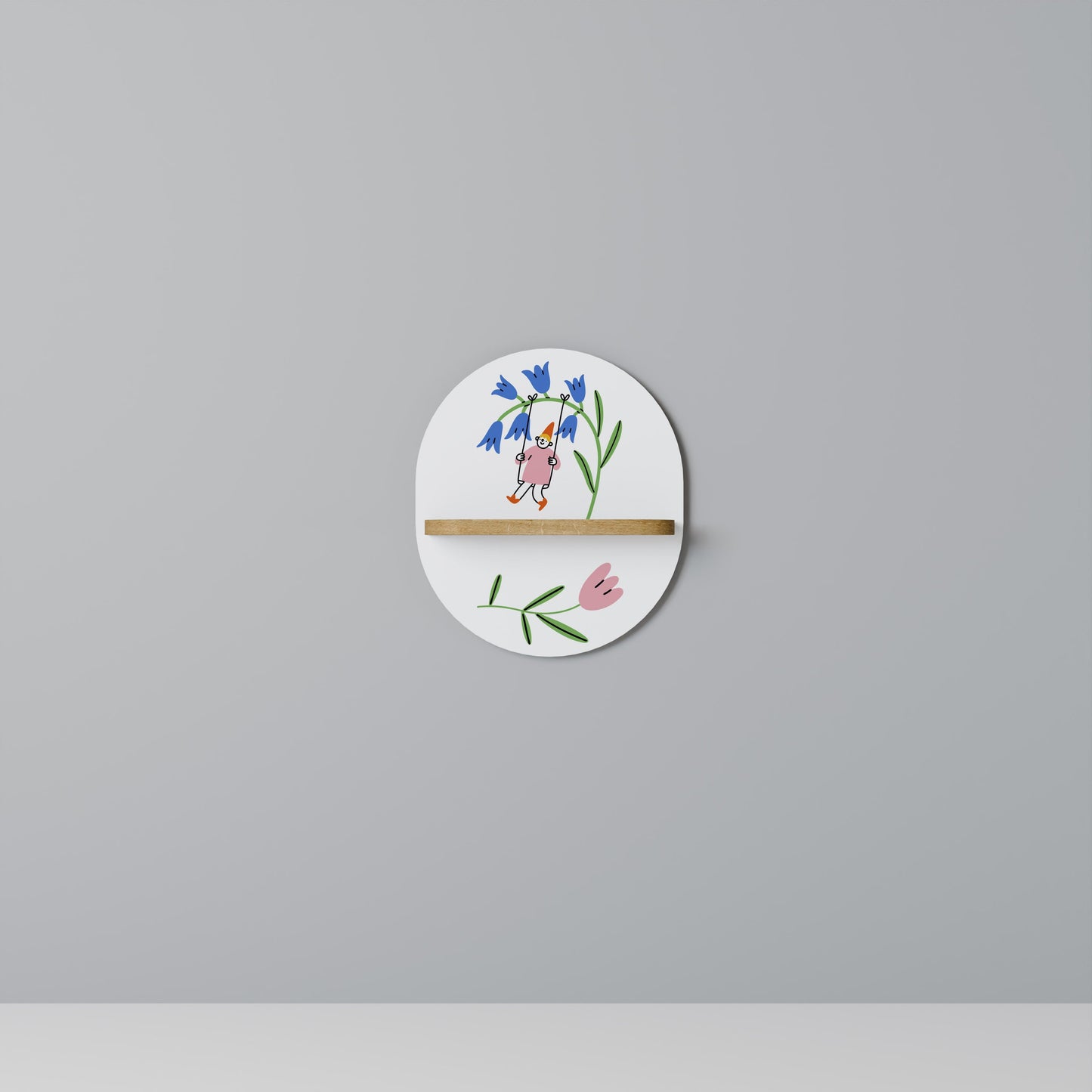 Mensola ovale GARDEN JOY in effetto rovere