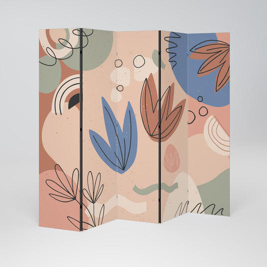 PASTEL DESTINY Divisorio decorativo per ambienti a 5 pannelli