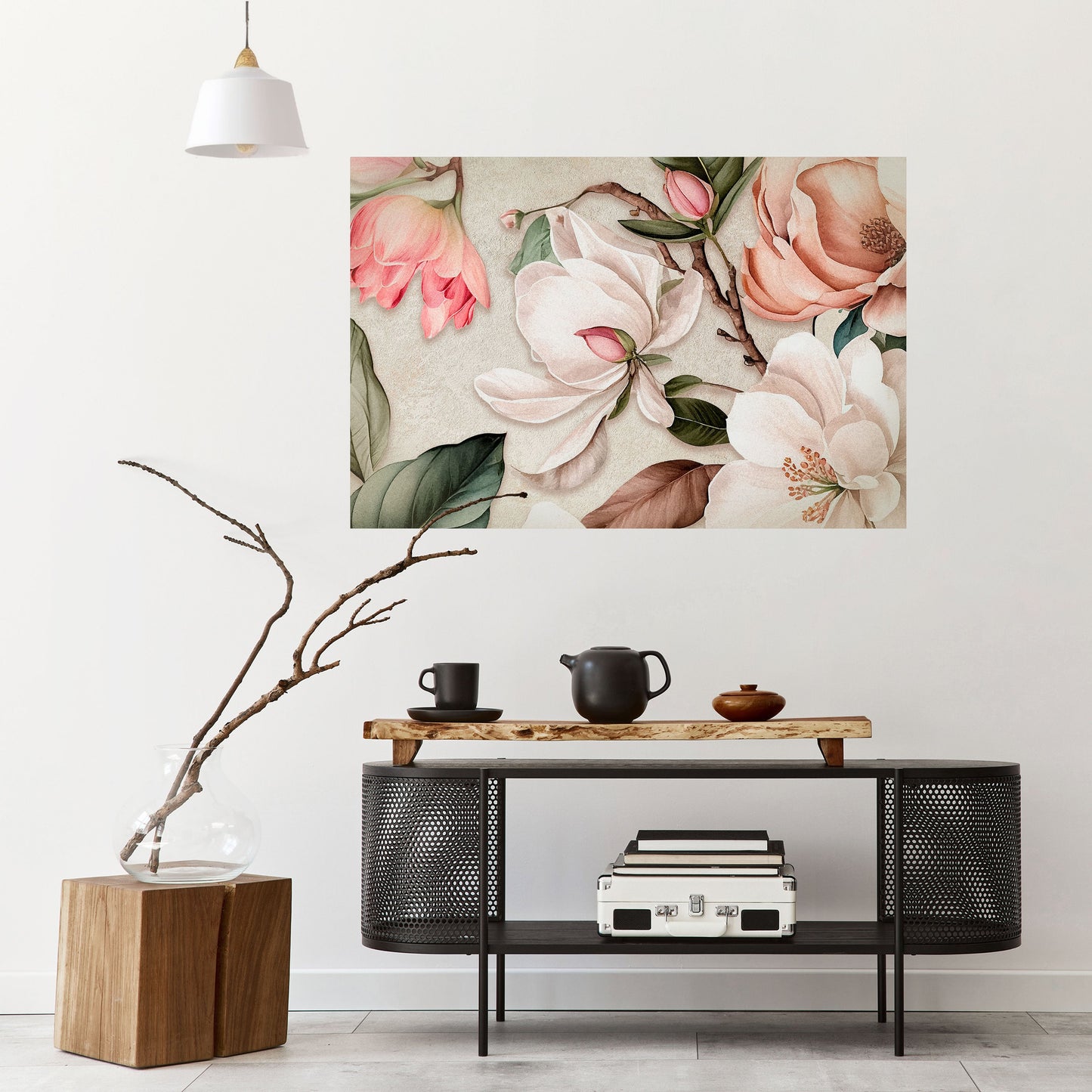Poster orizzontale staccabile e attaccabile FLORAL GRACE