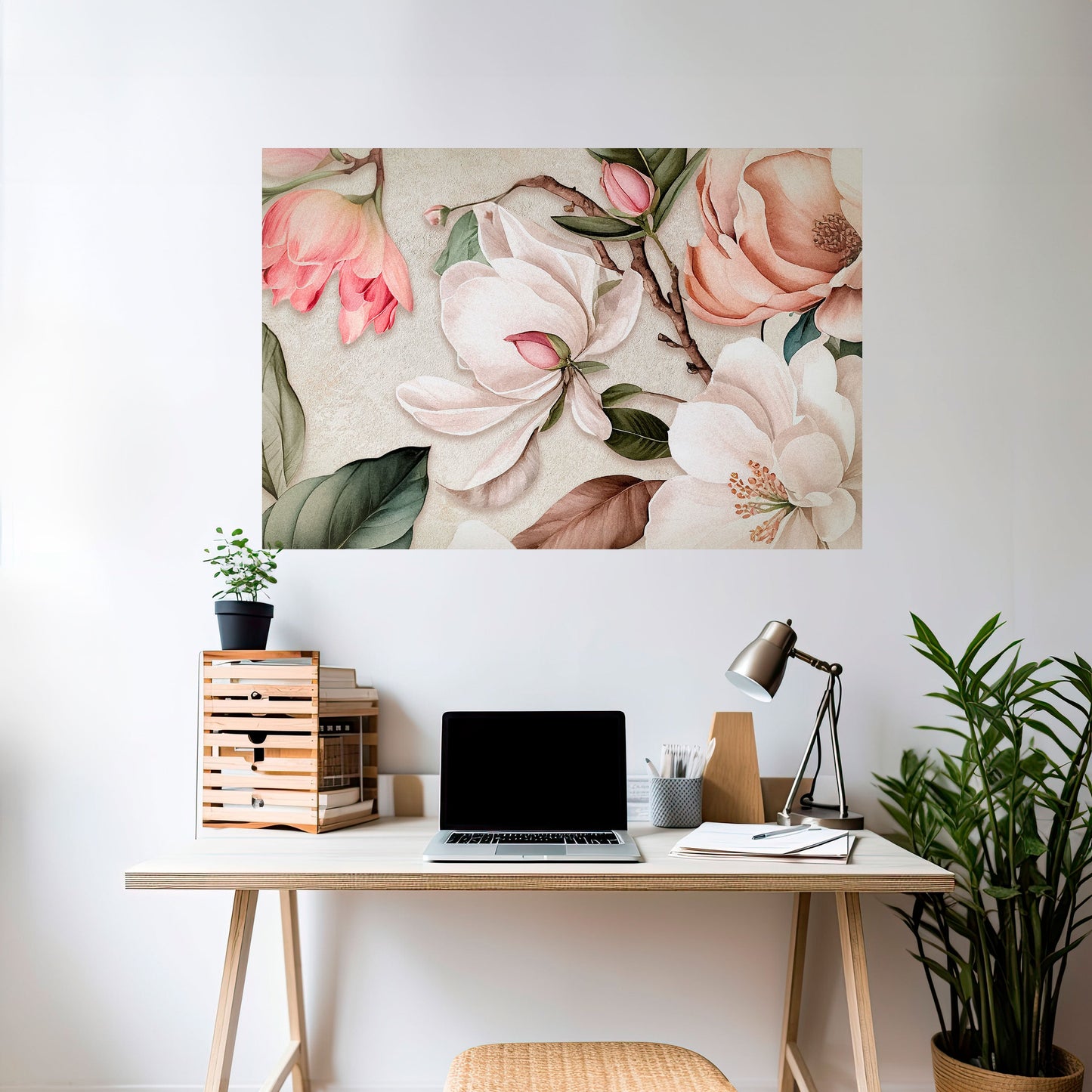 Poster orizzontale staccabile e attaccabile FLORAL GRACE