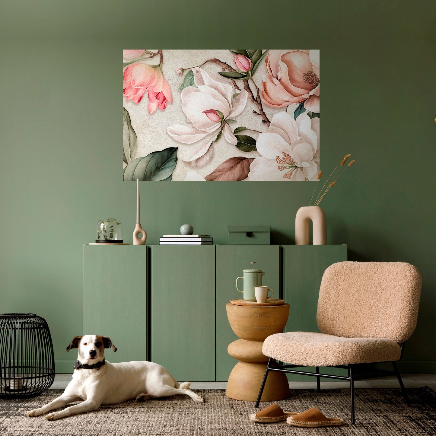 Poster orizzontale staccabile e attaccabile FLORAL GRACE