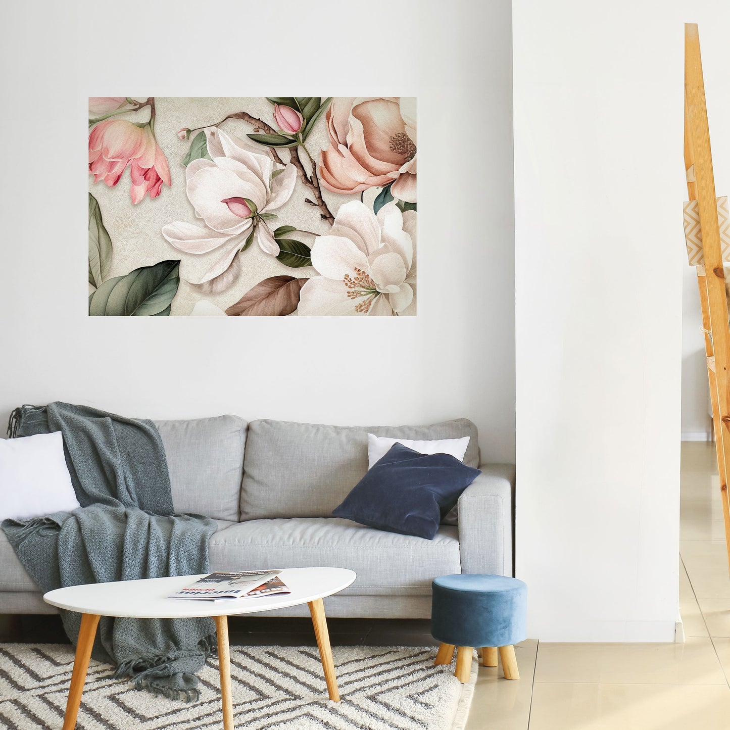 Poster orizzontale staccabile e attaccabile FLORAL GRACE