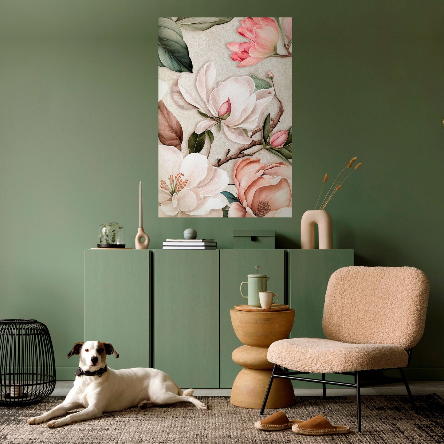 Poster verticale staccabile e attaccabile FLORAL GRACE