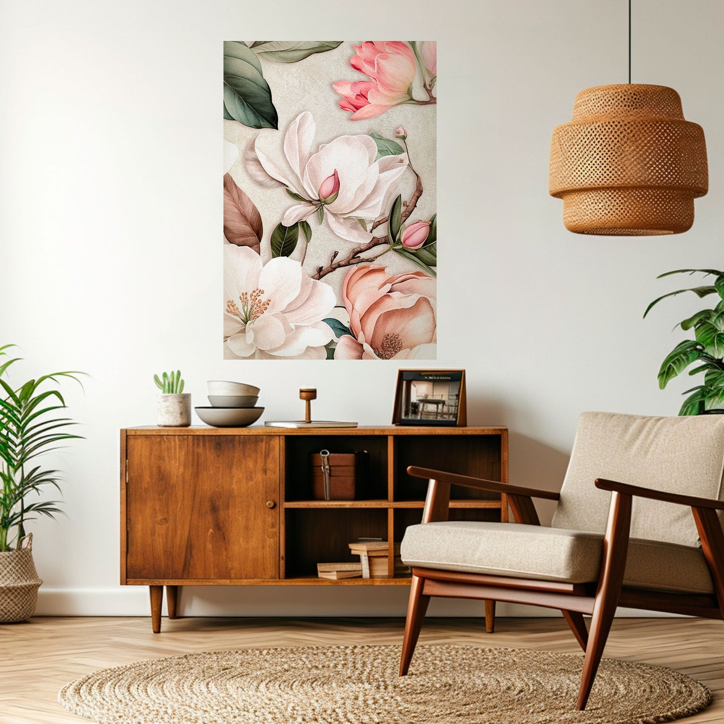 Poster verticale staccabile e attaccabile FLORAL GRACE