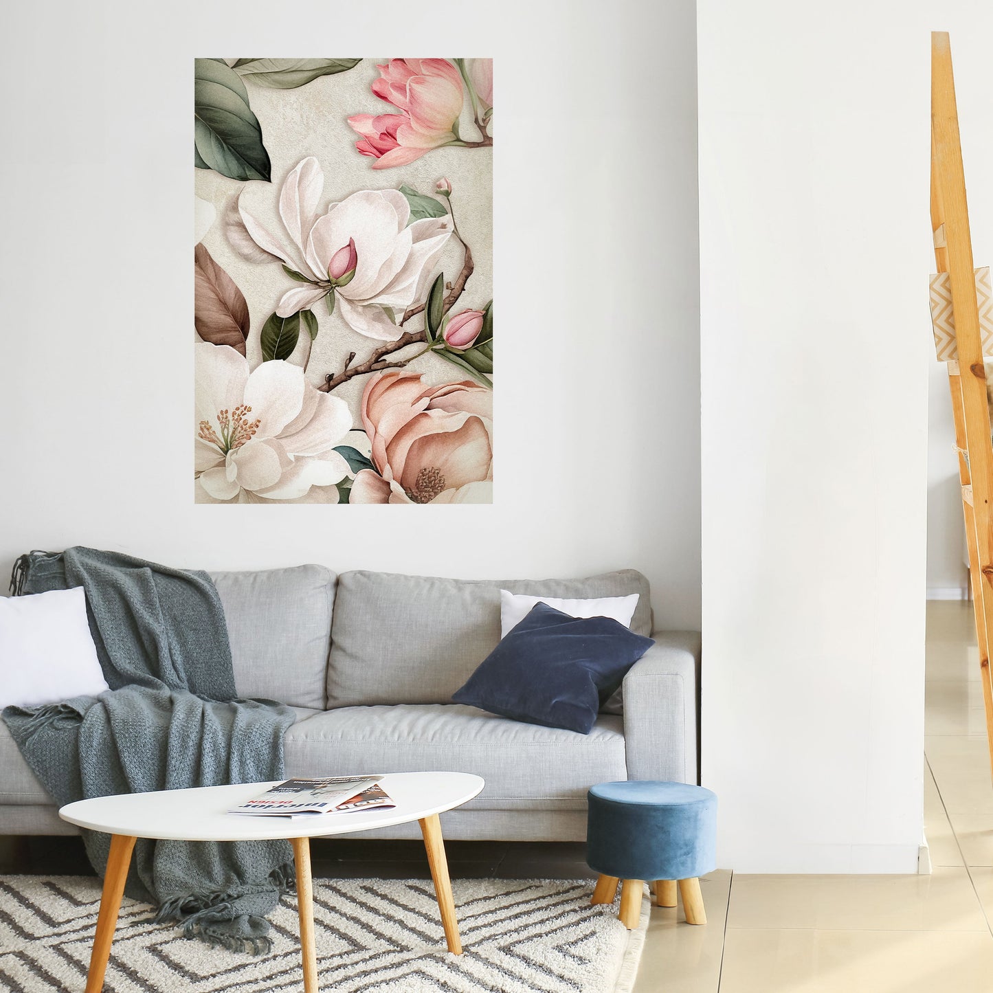 Poster verticale staccabile e attaccabile FLORAL GRACE