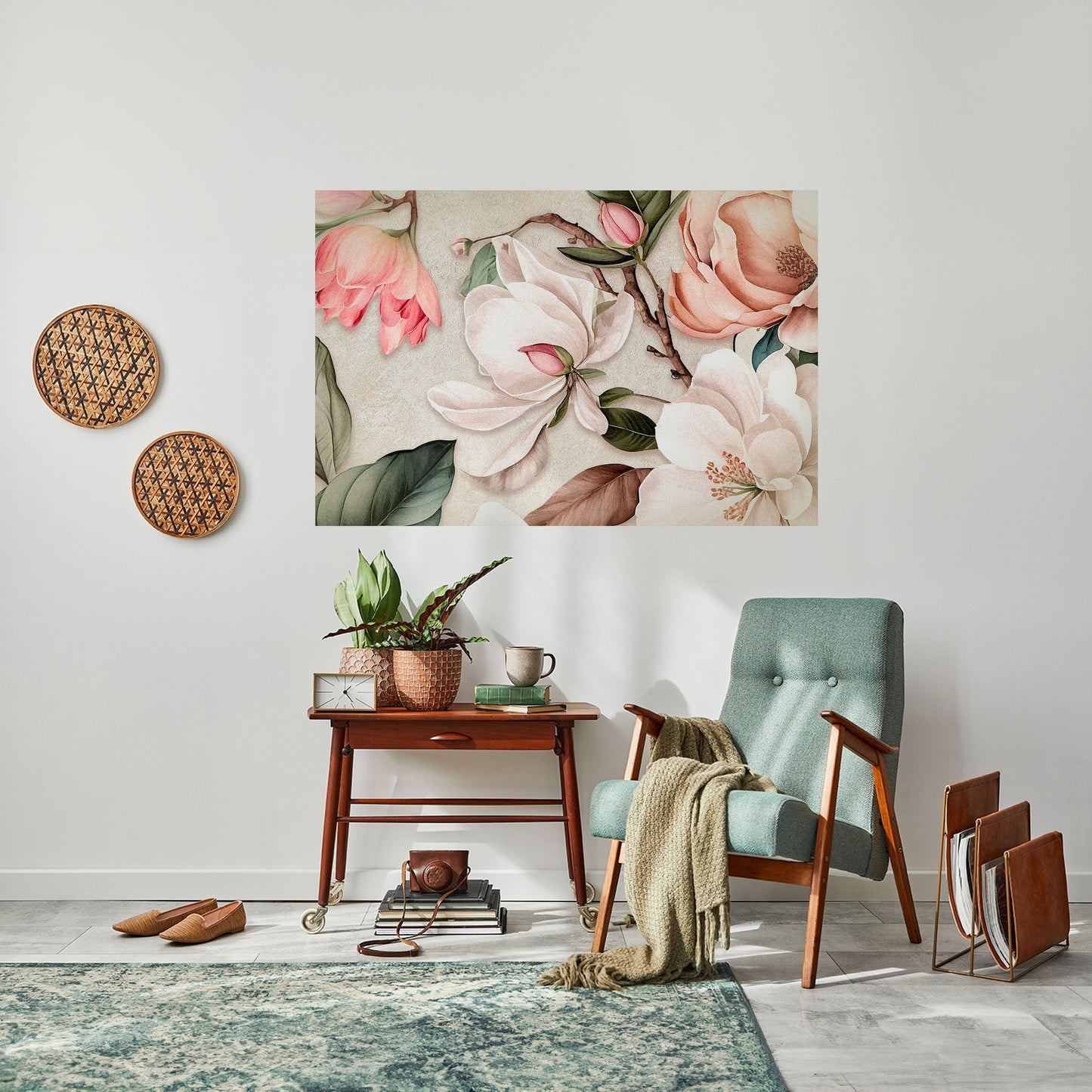 Poster orizzontale staccabile e attaccabile FLORAL GRACE