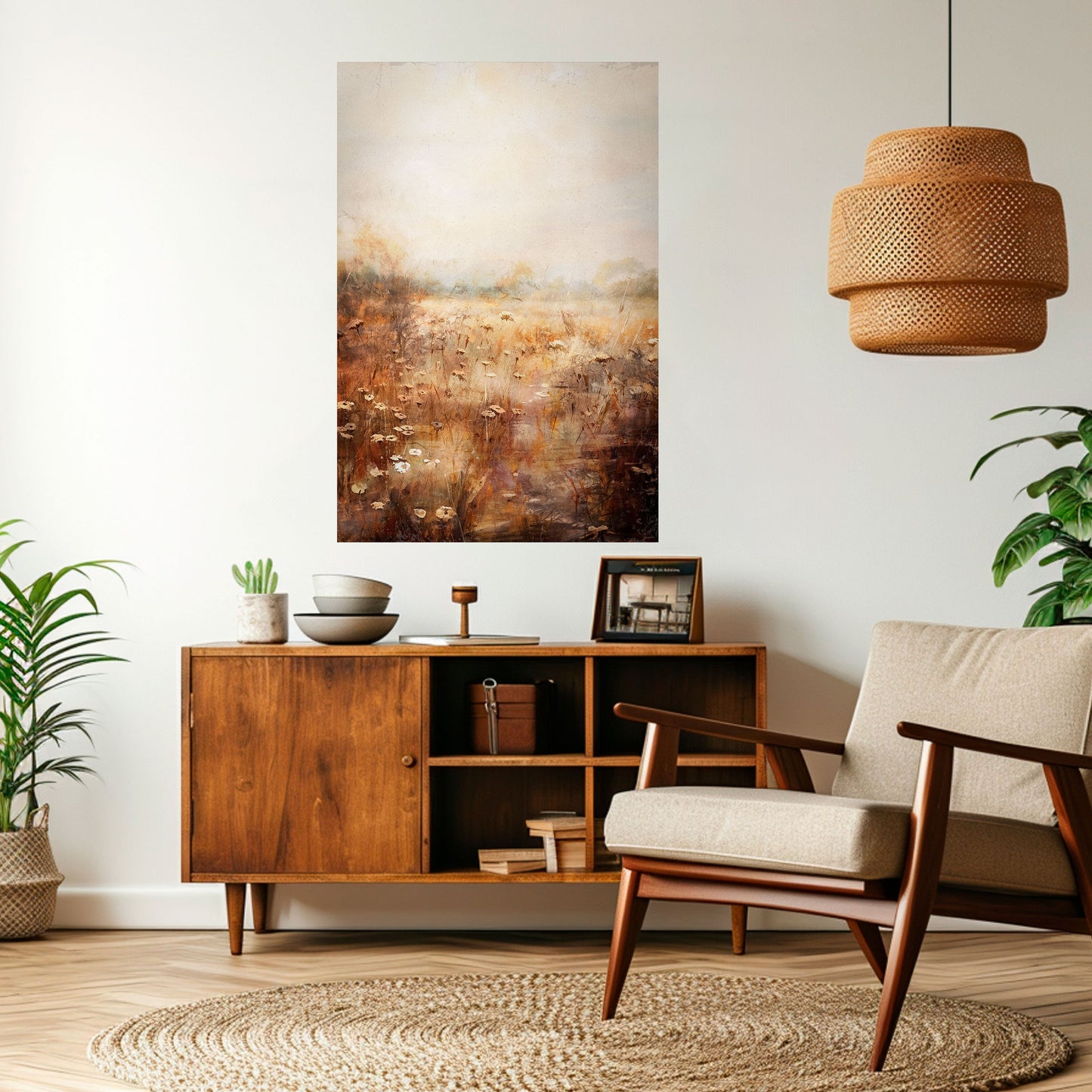Poster verticale staccabile e attaccabile TRANQUIL FIELD