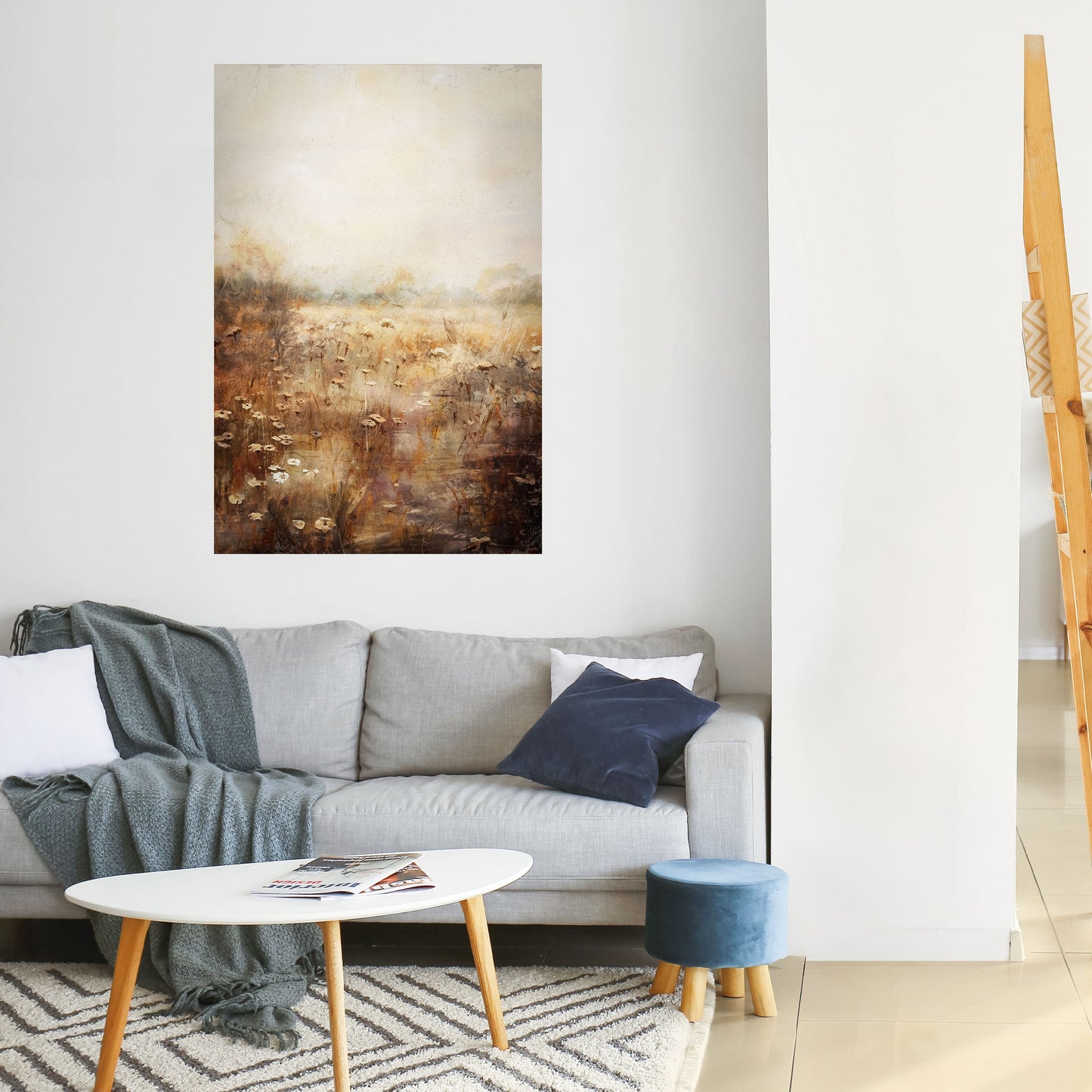 Poster verticale staccabile e attaccabile TRANQUIL FIELD