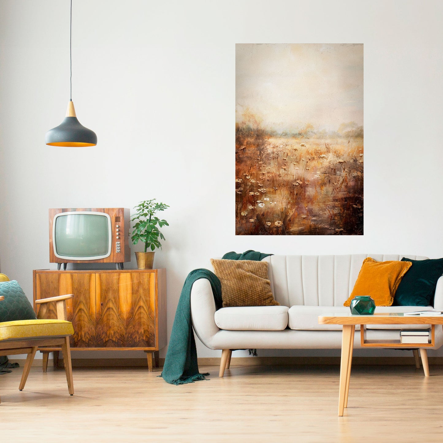 Poster verticale staccabile e attaccabile TRANQUIL FIELD