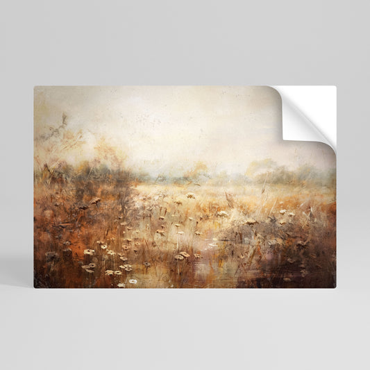 Poster orizzontale staccabile e attaccabile TRANQUIL FIELD