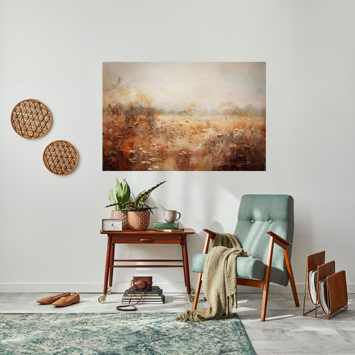 Poster orizzontale staccabile e attaccabile TRANQUIL FIELD