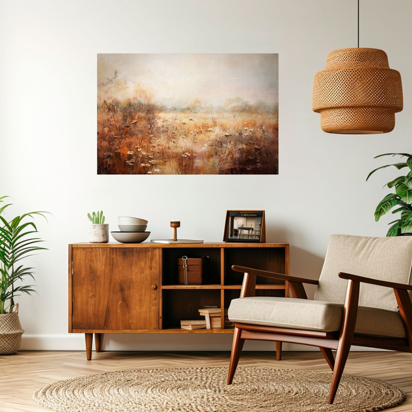 Poster orizzontale staccabile e attaccabile TRANQUIL FIELD