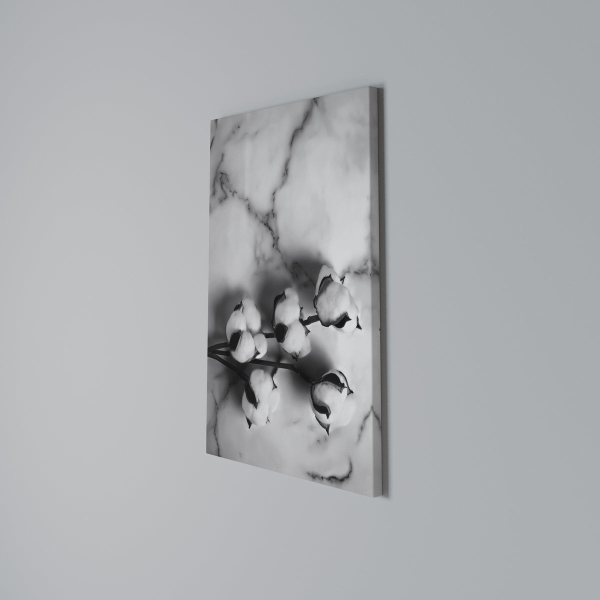 MONOCHROME COTTON DREAMS Stampa su tela verticale