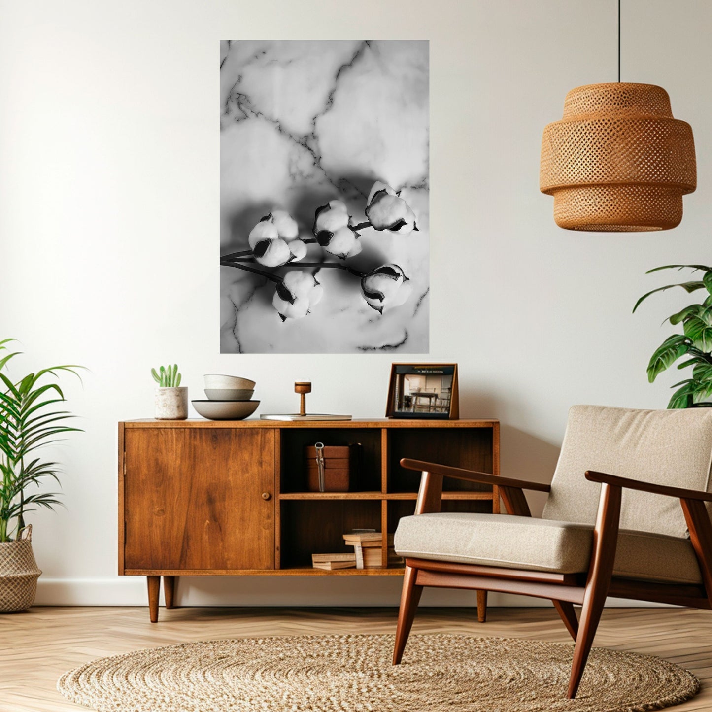 Poster verticale staccabile e attaccabile MONOCHROME COTTON DREAMS