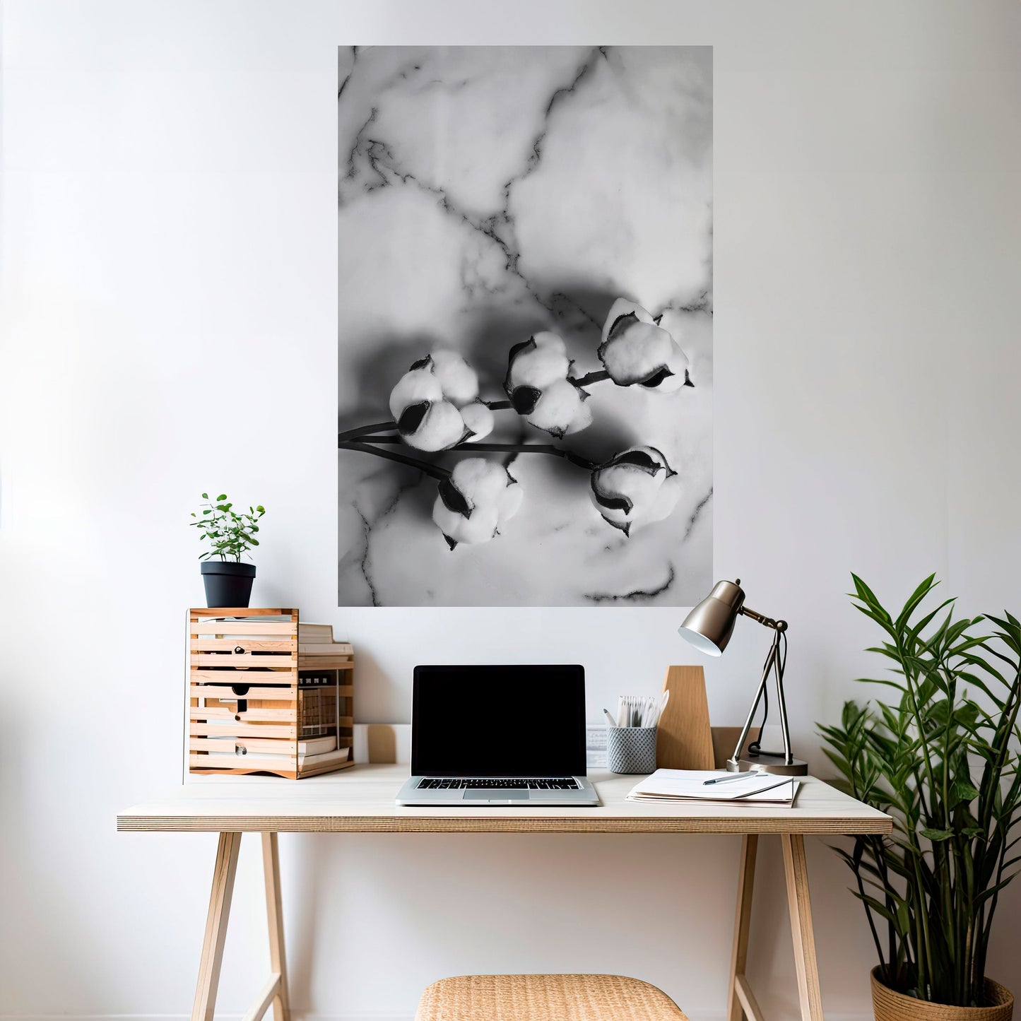 Poster verticale staccabile e attaccabile MONOCHROME COTTON DREAMS